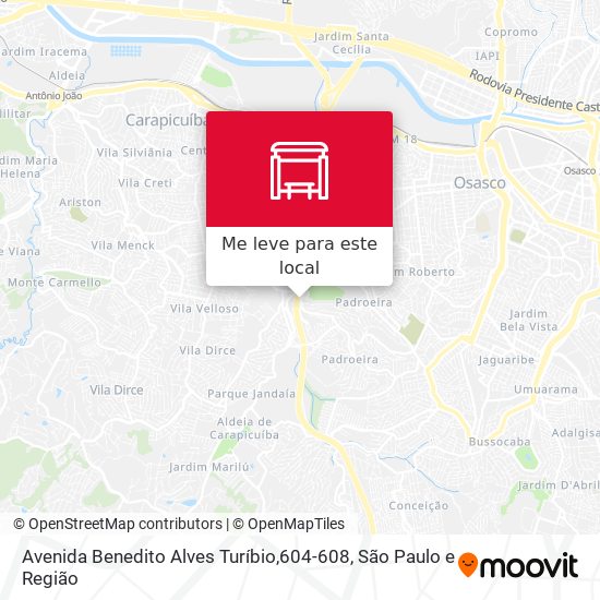 Avenida Benedito Alves Turíbio,604-608 mapa