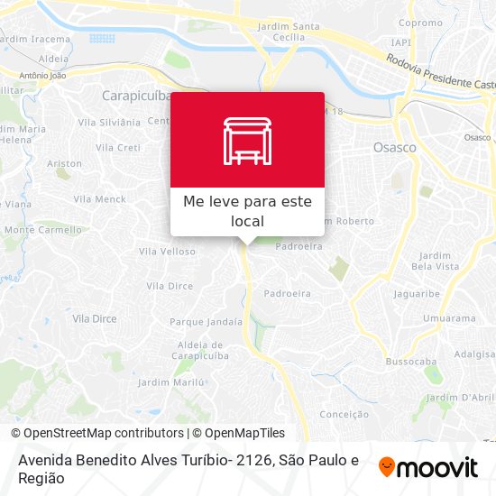 Avenida Benedito Alves Turíbio- 2126 mapa