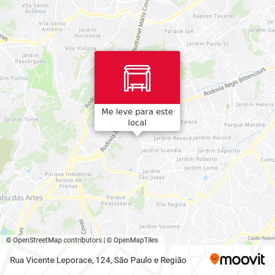 Rua Vicente Leporace, 124 mapa
