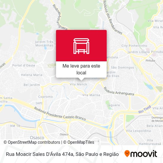 Rua Moacir Sales D'Ávila 474a mapa