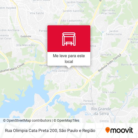 Rua Olímpia Cata Preta 200 mapa