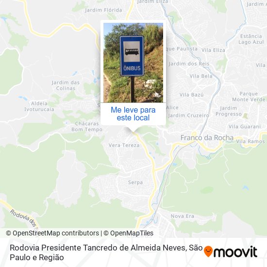 Rodovia Presidente Tancredo de Almeida Neves mapa