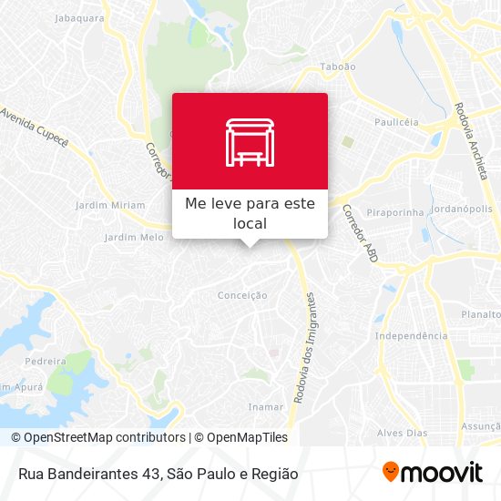 Rua Bandeirantes 43 mapa