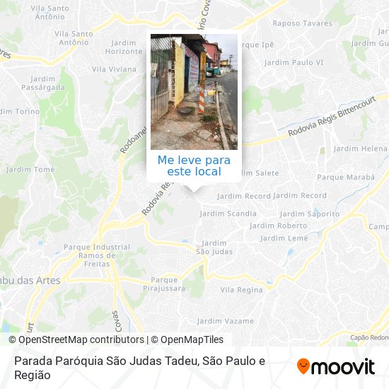 Parada Paróquia São Judas Tadeu mapa
