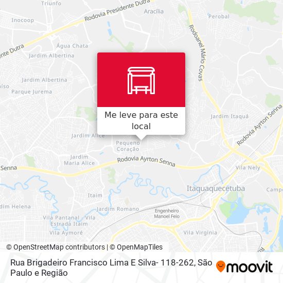 Rua Brigadeiro Francisco Lima E Silva- 118-262 mapa