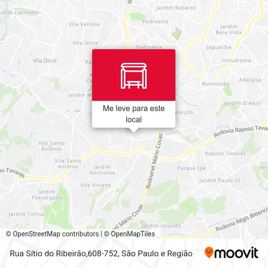 Rua Sítio do Ribeirão,608-752 mapa