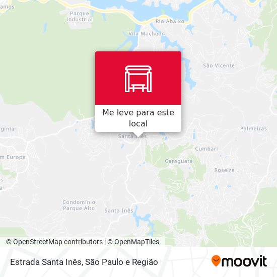 Estrada Santa Inês mapa