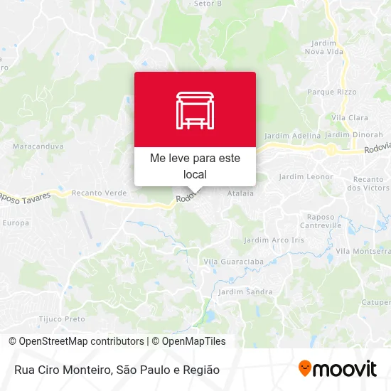 Rua Ciro Monteiro mapa