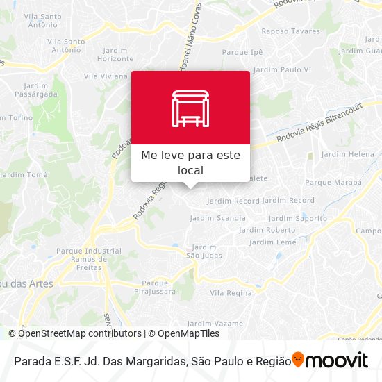 Parada E.S.F. Jd. Das Margaridas mapa