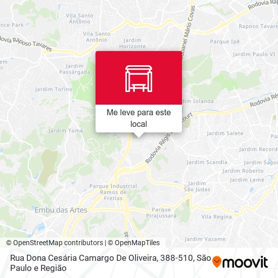 Rua Dona Cesária Camargo De Oliveira, 388-510 mapa