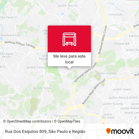 Rua Dos Esquilos 809 mapa