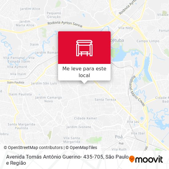 Avenida Tomás Antônio Guerino- 435-705 mapa