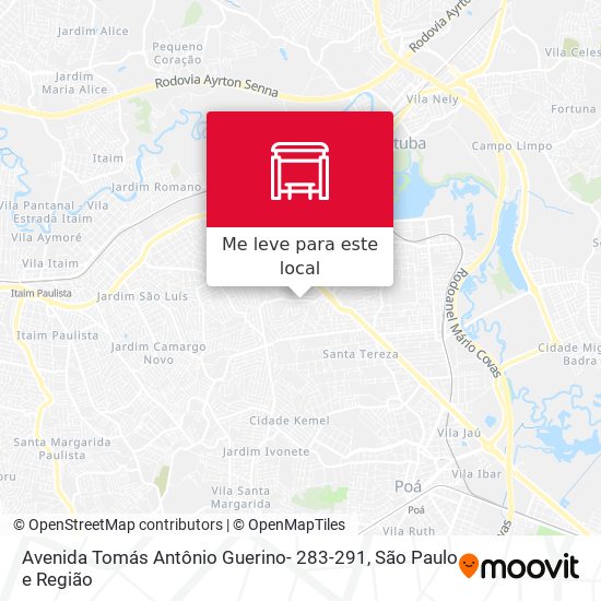 Avenida Tomás Antônio Guerino- 283-291 mapa