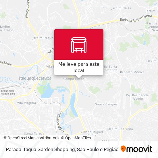 Parada Itaquá Garden Shopping mapa