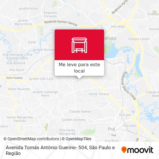 Avenida Tomás Antônio Guerino- 504 mapa