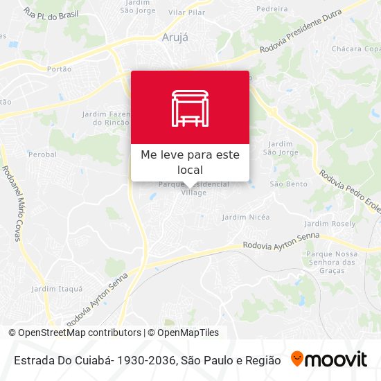 Estrada Do Cuiabá- 1930-2036 mapa