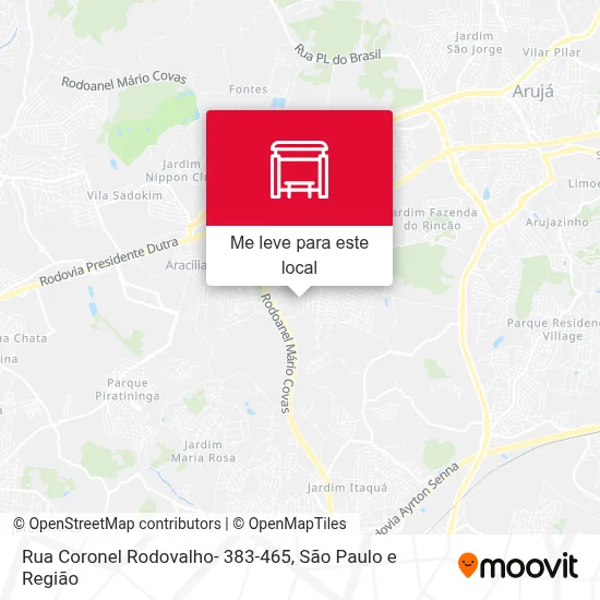 Rua Coronel Rodovalho- 383-465 mapa