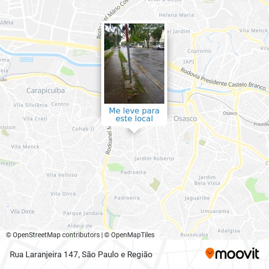 Rua Laranjeira 147 mapa