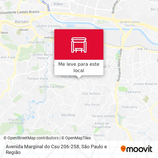 Avenida Marginal do Csu 206-258 mapa