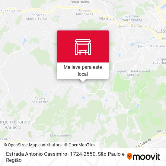 Estrada Antonio Cassimiro- 1724-2550 mapa