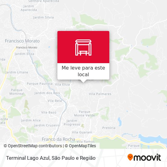 Terminal Lago Azul mapa