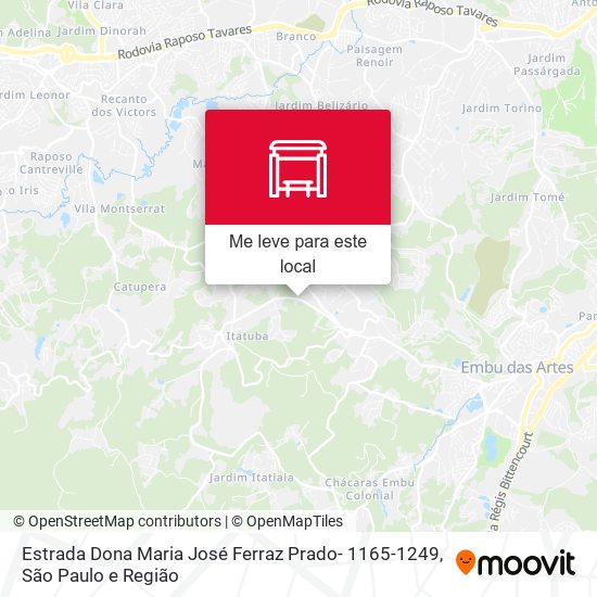 Estrada Dona Maria José Ferraz Prado- 1165-1249 mapa