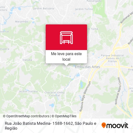 Rua João Batista Medina- 1588-1662 mapa