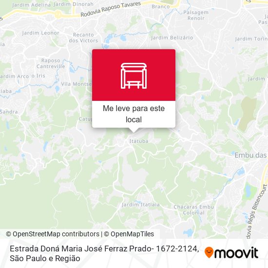 Estrada Doná Maria José Ferraz Prado- 1672-2124 mapa