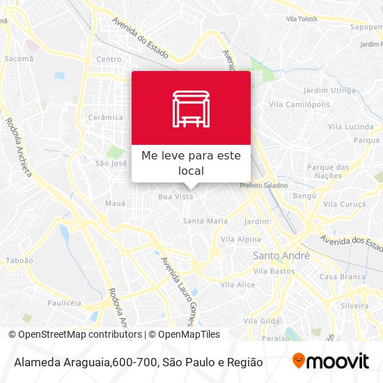 Alameda Araguaia,600-700 mapa
