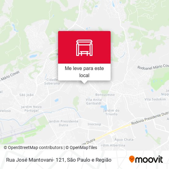 Rua José Mantovani- 121 mapa