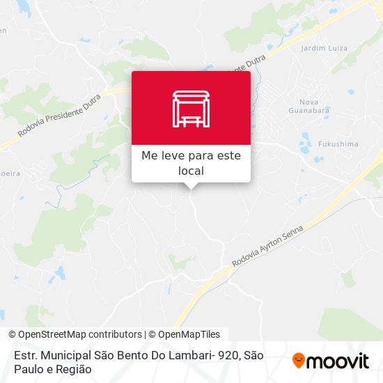 Estr. Municipal São Bento Do Lambari- 920 mapa