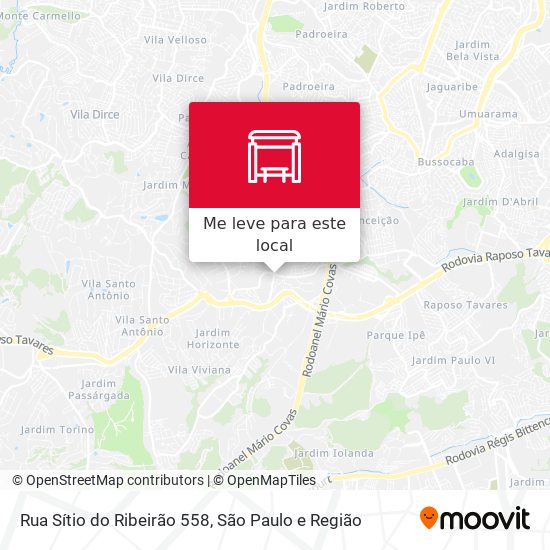 Rua Sítio do Ribeirão 558 mapa