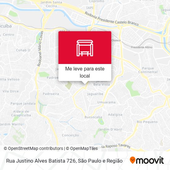 Rua Justino Alves Batista 726 mapa