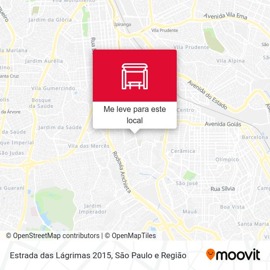 Estrada das Lágrimas 2015 mapa
