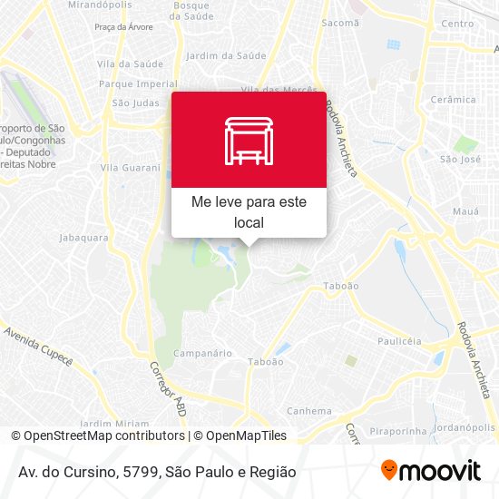 Av. do Cursino, 5799 mapa