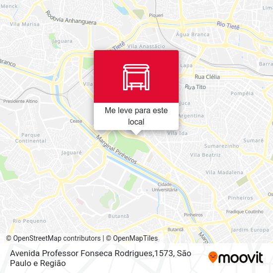 Avenida Professor Fonseca Rodrigues,1573 mapa