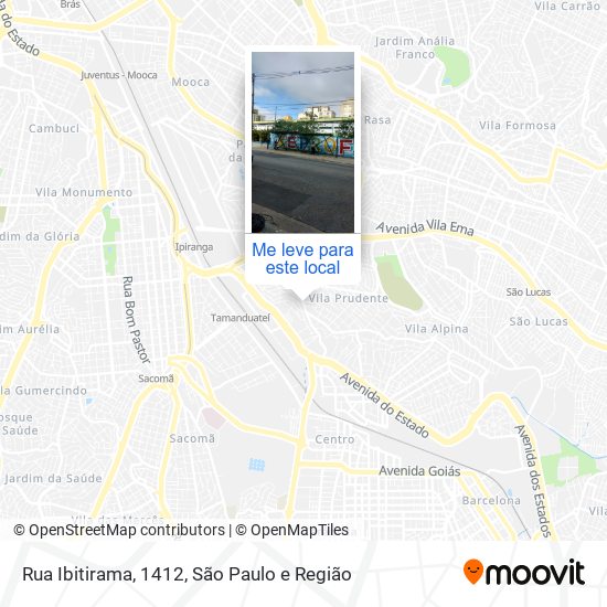 Rua Ibitirama, 1412 mapa