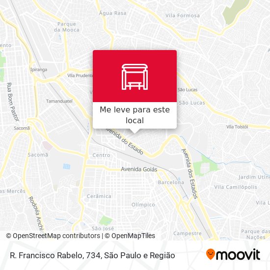 R. Francisco Rabelo, 734 mapa