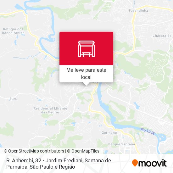 R. Anhembi, 32 - Jardim Frediani, Santana de Parnaíba mapa