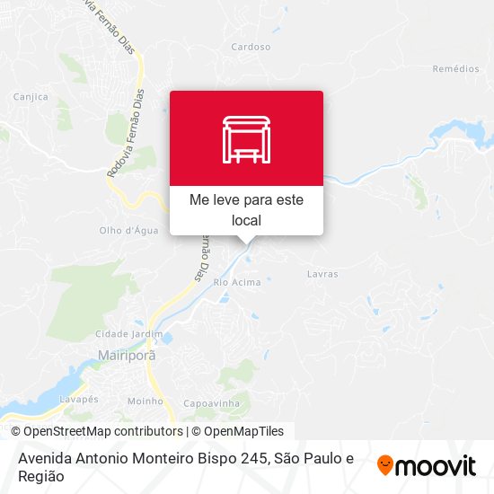 Avenida Antonio Monteiro Bispo 245 mapa