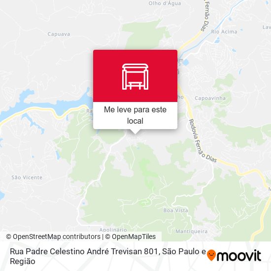 Rua Padre Celestino André Trevisan 801 mapa