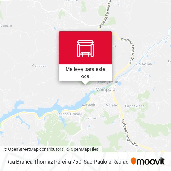 Rua Branca Thomaz Pereira 750 mapa