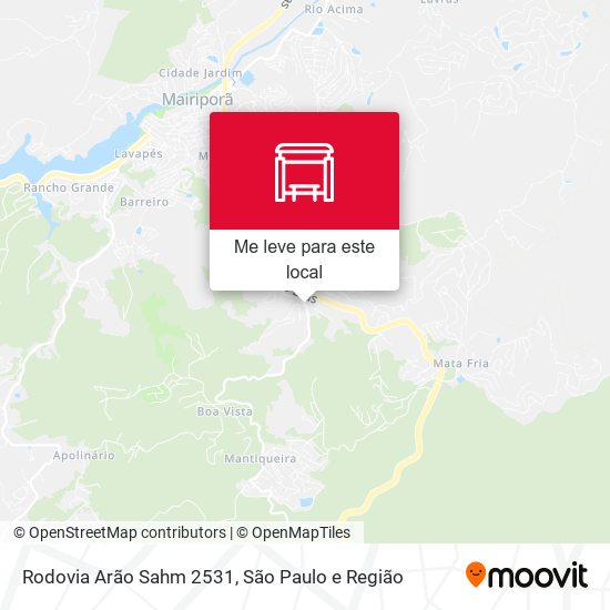 Rodovia Arão Sahm 2531 mapa