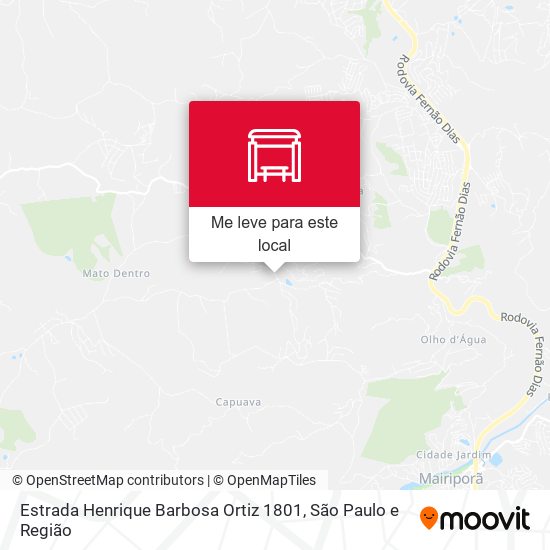 Estrada Henrique Barbosa Ortiz 1801 mapa