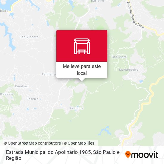 Estrada Municipal do Apolinário 1985 mapa