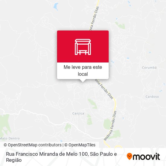 Rua Francisco Miranda de Melo 100 mapa