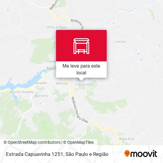Estrada Capuavinha 1251 mapa