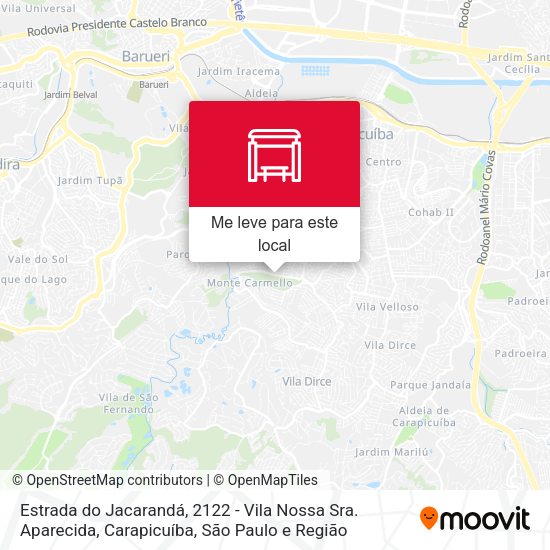 Estrada do Jacarandá, 2122 - Vila Nossa Sra. Aparecida, Carapicuíba mapa
