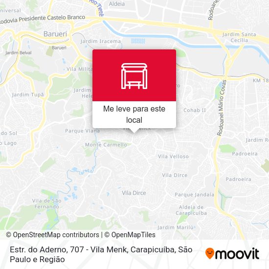 Estr. do Aderno, 707 - Vila Menk, Carapicuíba mapa