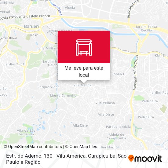 Estr. do Aderno, 130 - Vila America, Carapicuíba mapa